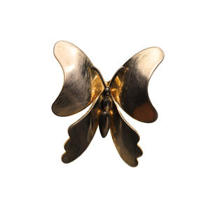 Vintage Gold Tone Butterfly Pin Brooch - Unmarked 1 x 1 Inches